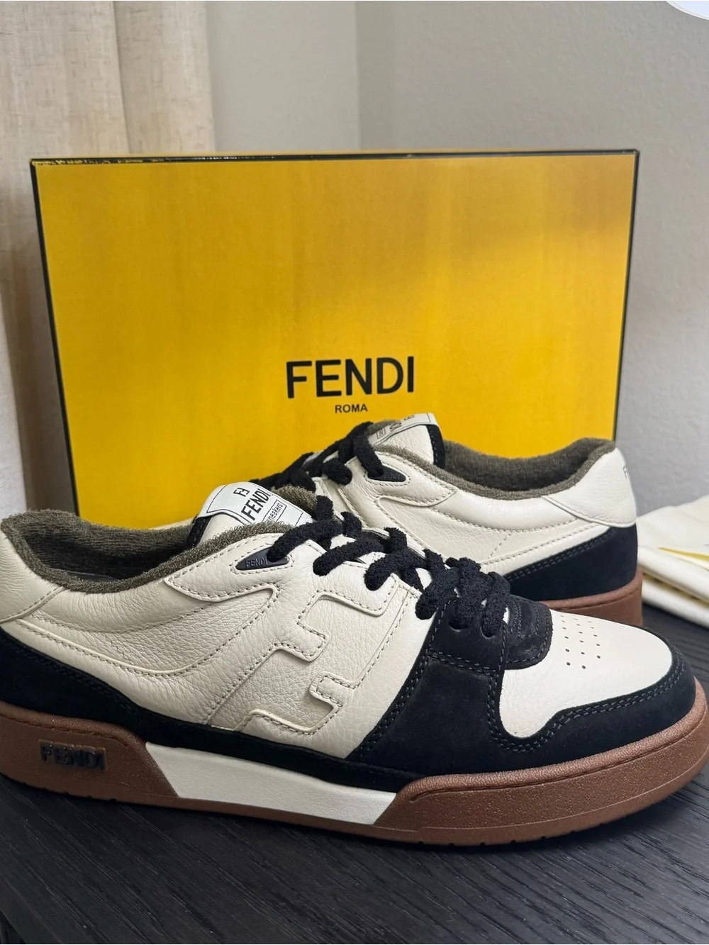 Fendi Men's Match FF Jacquard Low-Top Sneakers 12